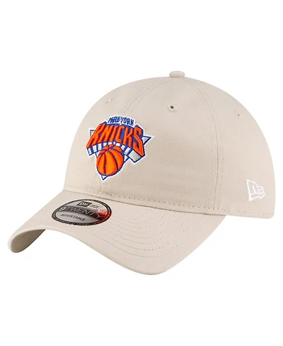New Era Men's Tan New York Knicks Basic 9TWENTY Adjustable Hat