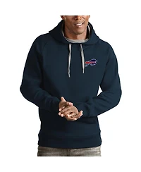 Antigua Men's Navy Buffalo Bills Logo Victory Pullover Hoodie