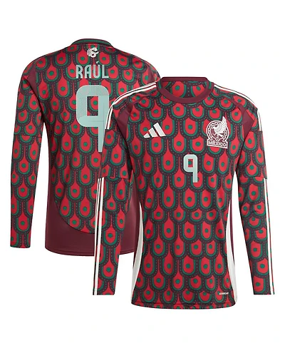 Adidas Men's Raul Jimenez Burgundy Mexico National Team 2024 Home Replica Player Long Sleeve Jersey