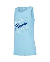 Soft As A Grape Women's Light Blue Kansas City Royals Gauze High Neck Tank Top