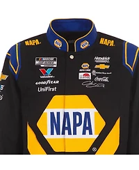 Jh Design Men's Black/Royal Chase Elliott Napa Full-Snap Twill Uniform Jacket