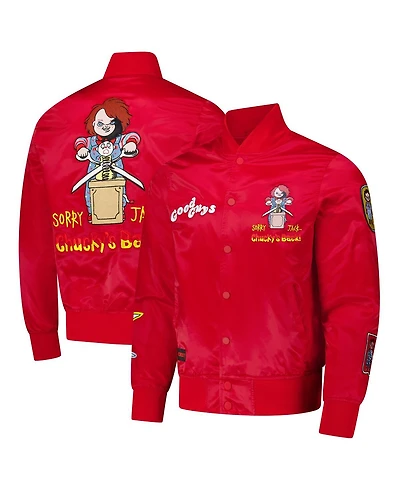 Freeze Max Men's Red Chucky Sorry Jack Satin Full-Zip Jacket
