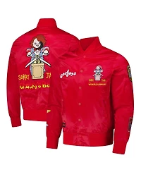 Freeze Max Men's Red Chucky Sorry Jack Satin Full-Zip Jacket