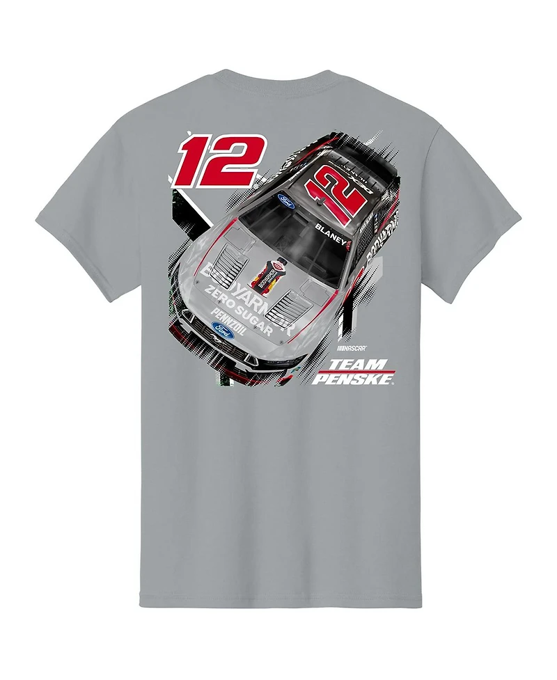 Team Penske Men's Gray Ryan Blaney Body Armor Car T-Shirt