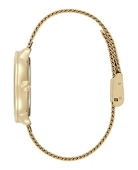 Olivia Burton Women's Moonphase Gold Tone Stainless Steel Mesh Bracelet Watch, 34mm