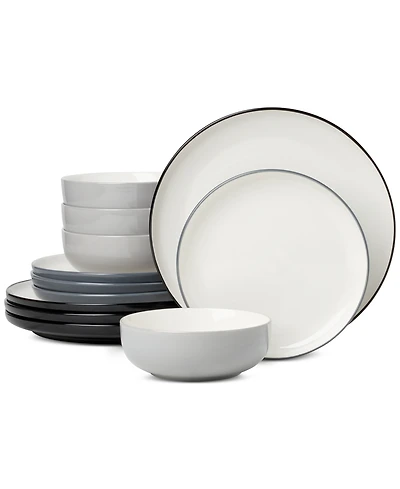 Oneida 24/7 Colors 12-Pc. Dinnerware Set, Service for 4