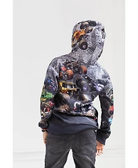 Monster Jam Zombie Grave Digger Megalodon Fleece Pullover Hoodie Toddler| Child Boys