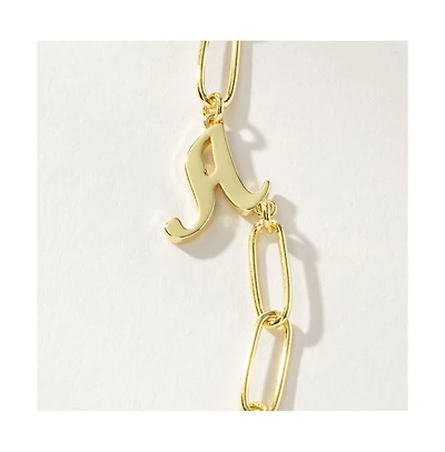 14k Gold-Plated Cursive Initial Necklace