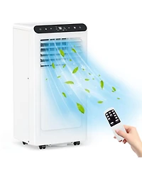 gaomon 10,000 Btu Portable Ac, 3-in-1 Cooling, Dehumidifier & Fan with Remote, 24H Timer, White + Black