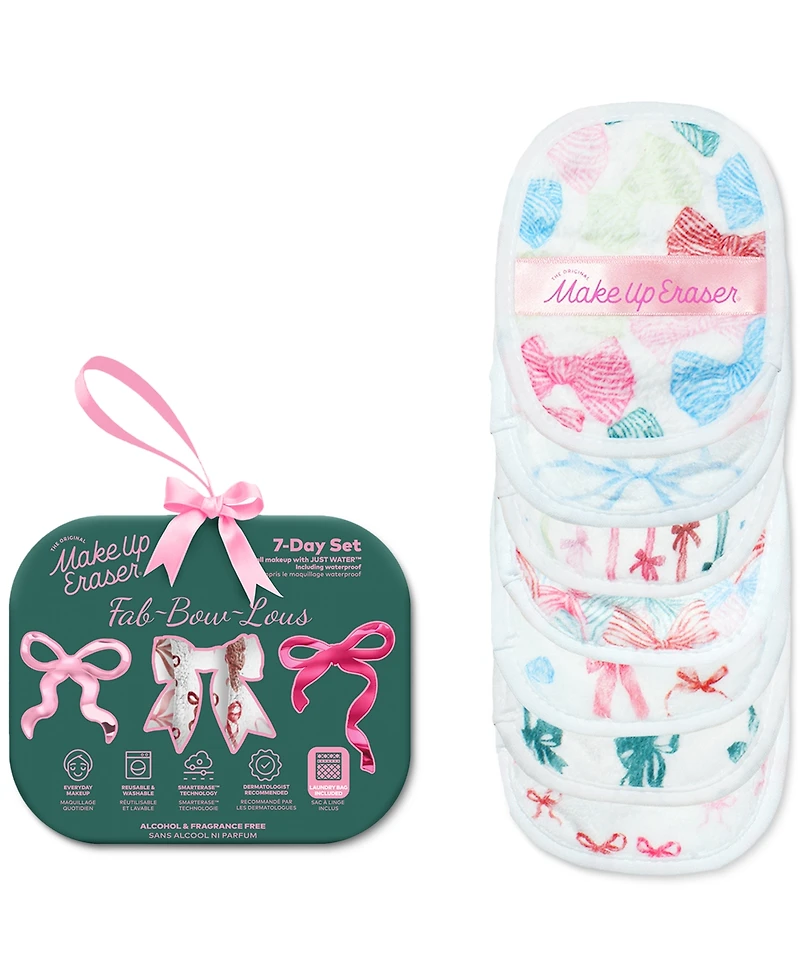MakeUp Eraser 7-Pc. Fab-Bow-Lous Makeup-Removing Cloth Set