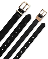 Calvin Klein 2-Pc. Skinny Faux-Leather & Embossed Belt Set