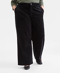 Style & Co Plus Wide-Leg Corduroy Pants, Macy's Exclusive