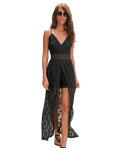 Lascana Women's Lace Maxi Overlay Romper