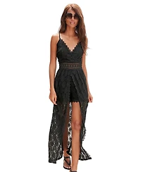 Lascana Women's Lace Maxi Overlay Romper