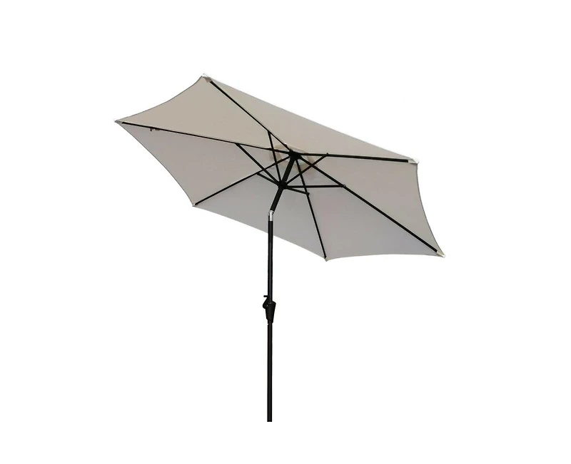 Flynama 8.8 feet Outdoor Aluminum Patio Umbrellawith 33 pounds Round Resin Umbrella Base