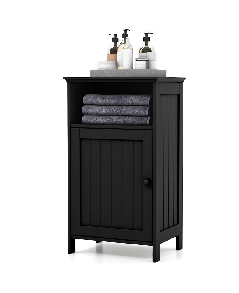 Slickblue Bathroom Freestanding Floor Storage Cabinet with Adjustable Shelf