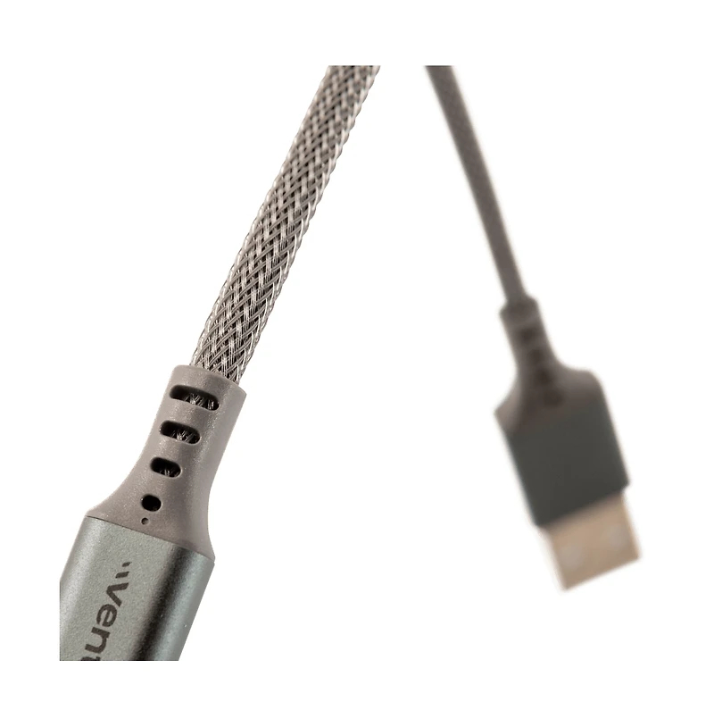 Ventev Alloy Usb C to Usb C High Speed Ultradurable 10 Foot Cable-Silver