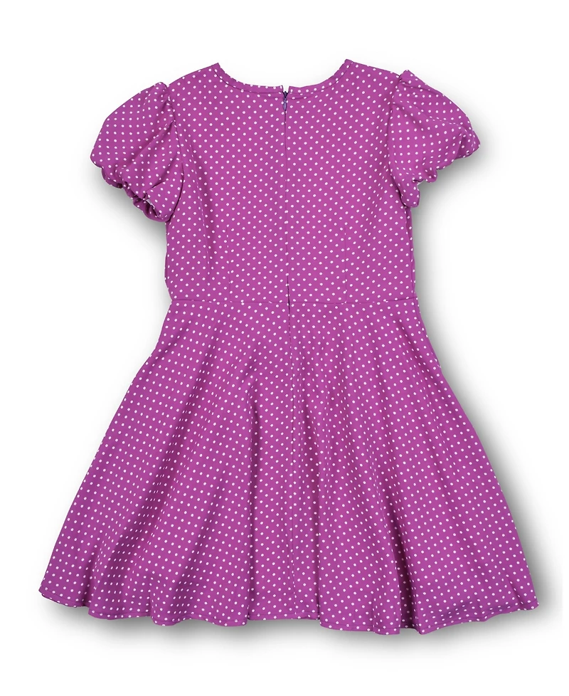 Florence Eiseman Big Girls Polka Dot Dress W/Bubble Sleeves