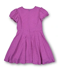 Florence Eiseman Big Girls Polka Dot Dress W/Bubble Sleeves