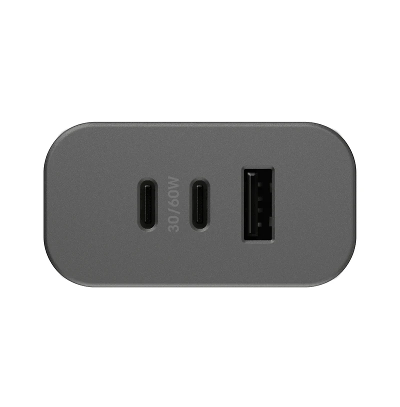 OtterBox Premium Pro 3 Port Usb C Wall Charger 72W-Black