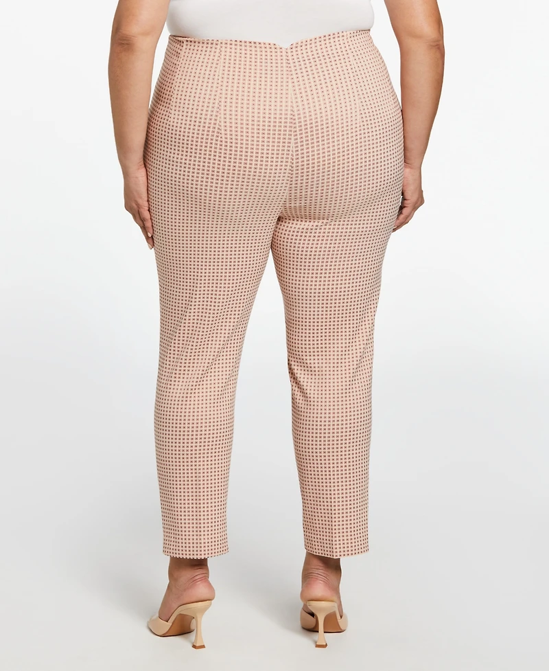 Ella Rafaella Plus Supreme Stretch Straight Leg Ankle Pants