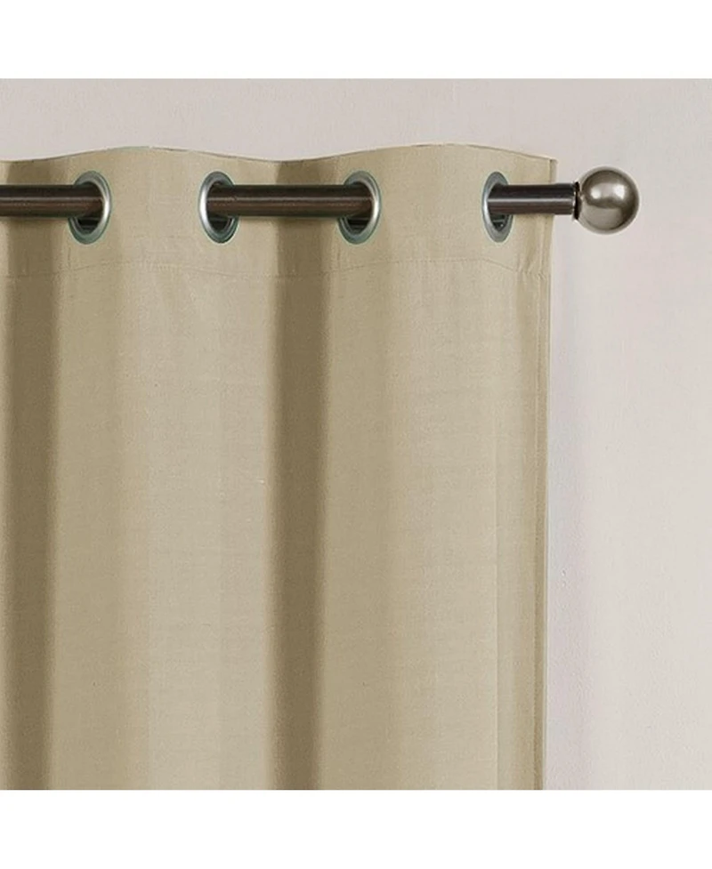 Kate Aurora Set of 2 Thermal Room Darkening Grommet Top Curtains For Small Windows