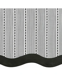 Kate Aurora Living Country Farmhouse Striped Window Valance Curtain Treatments - 58 in. W x 14 L, Burgundy