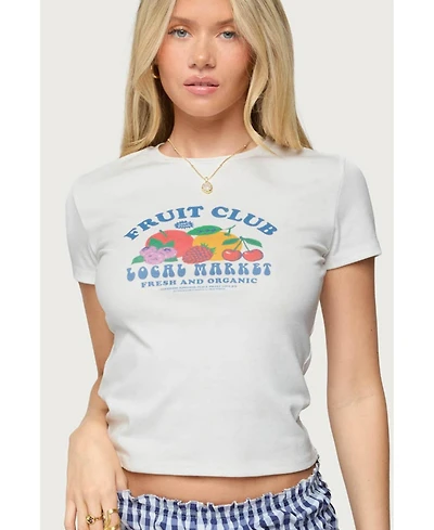 Edikted Women's Fruit Club Graphic T Shirt