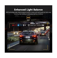 Z-edge Dual Dash Cam 2K Front + 1080P Rear, Gps & Wi Fi, 2.7″ Lcd, Night Vision, Wdr, G Sensor, Loop Recording, Parking Mode, Wide-Angle Lens,