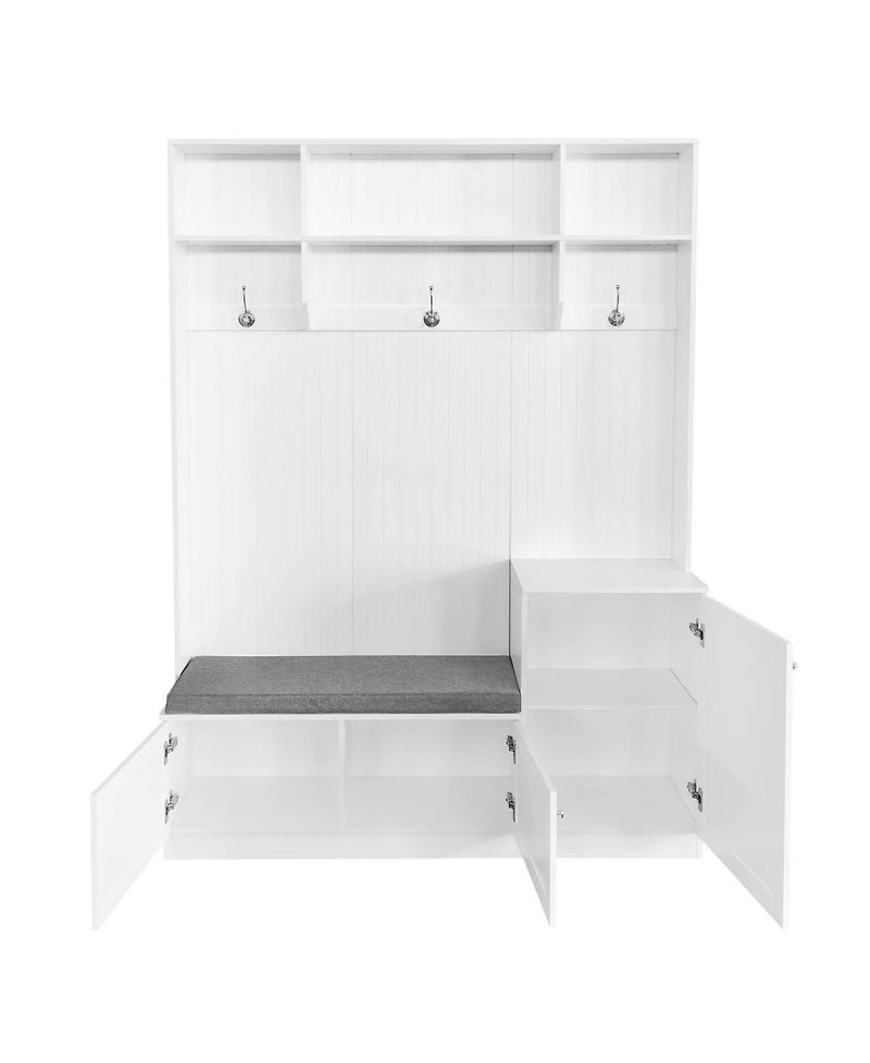 Streamdale Furniture Hall Tree with Bench Cushion Coat Rack