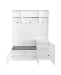 Streamdale Furniture Hall Tree with Bench Cushion Coat Rack