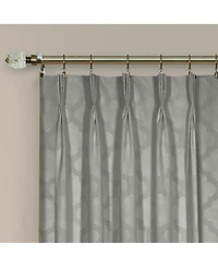 Kate Aurora 2 Pack Windsor Pinch Pleat/Rod Pocket/Back Tab Quatrefoil Window Curtain Panels
