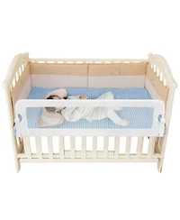 Slickblue Extra Long Foldable Bed Guard Rail for Children, Easy to Install and Store