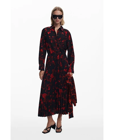 Desigual Women's Pleated shirt dress