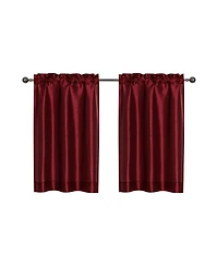 Kate Aurora Parisian Living Complete 3 Piece Lightweight Sheer Cafe Kitchen Curtain Tier & Valance Set