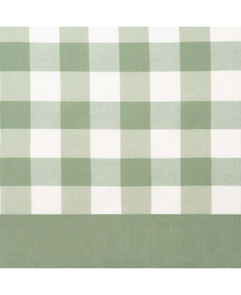 Kate Aurora Modern Country Farmhouse 3 Piece Buffalo Check Plaid Window Curtains & Valance Set