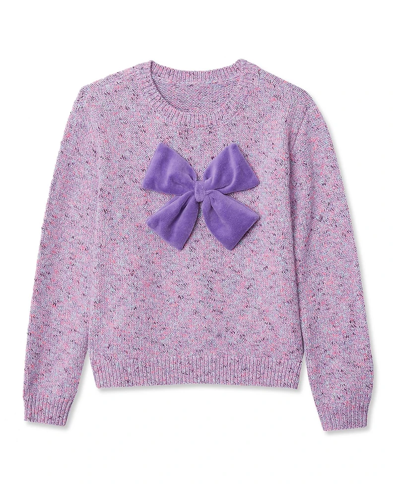 Lands' End Girls Meet and Greet Bow Knit Sweater