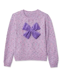 Lands' End Girls Meet and Greet Bow Knit Sweater