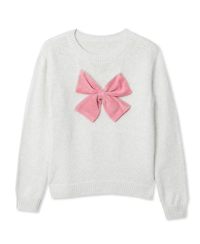 Lands' End Girls Meet and Greet Bow Knit Sweater