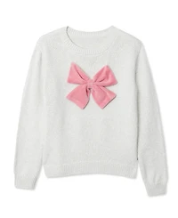 Lands' End Girls Meet and Greet Bow Knit Sweater