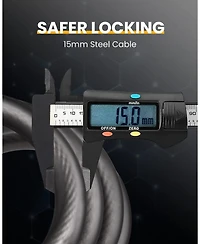 Nakto Bike Lock Cable with Combination,High Security 5-Digit Resettable Combination Bicycle Anti-Theft, Mounting Bracket for Bikes and Scoot