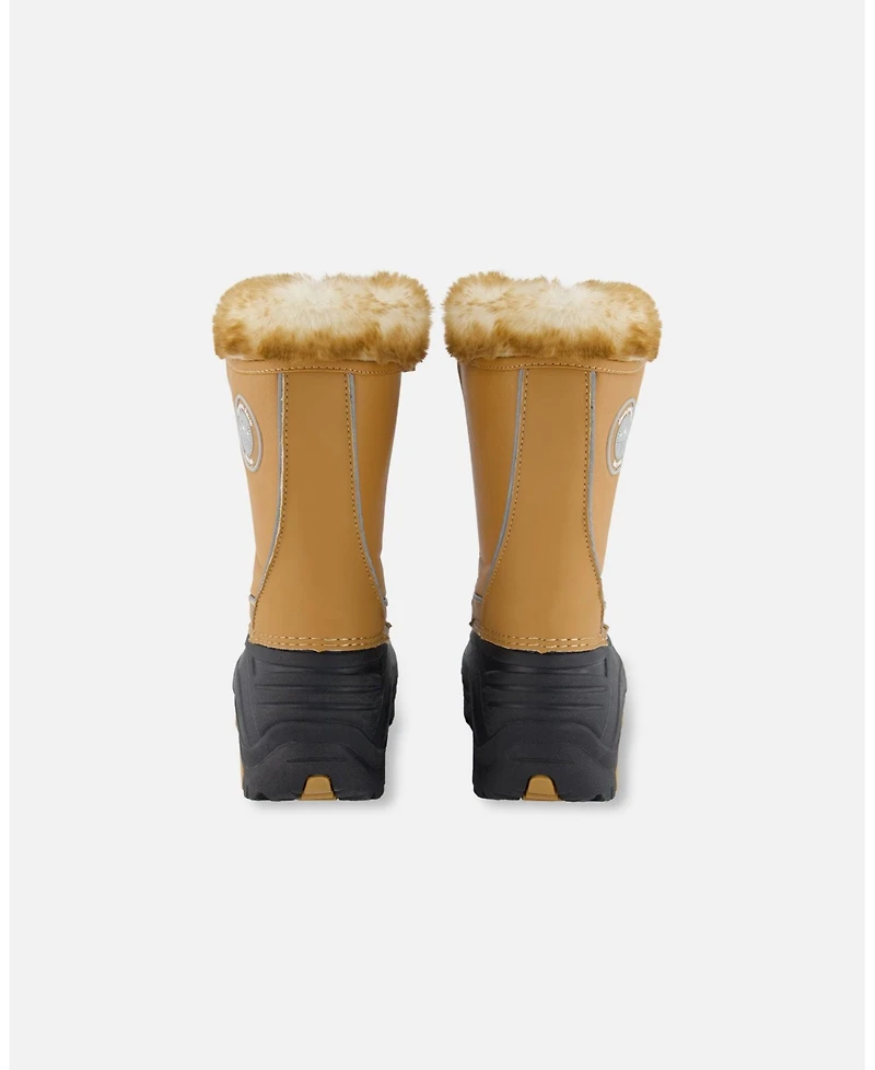 Deux par Kids Unisex Winter Boots Brown Sugar with Removable Liner - Toddler|Child