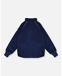 Deux par Kids Unisex Mid-Layer Teknik Jacket Navy Blue