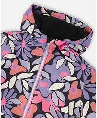 Deux par Girl Two-Piece Chill Outerwear Set with Light Insulation Purple Gray - Child