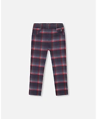 Deux par Girl Milano Treggings Red and Navy Plaid - Toddler|Child