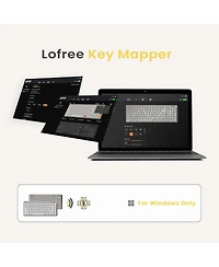 Lofree Affordable Low-Profile Mechanical Keyboard with 84 Keys, Swappable Rechargeable Wireless Keyboard, Bluetooth, Wired for Windows