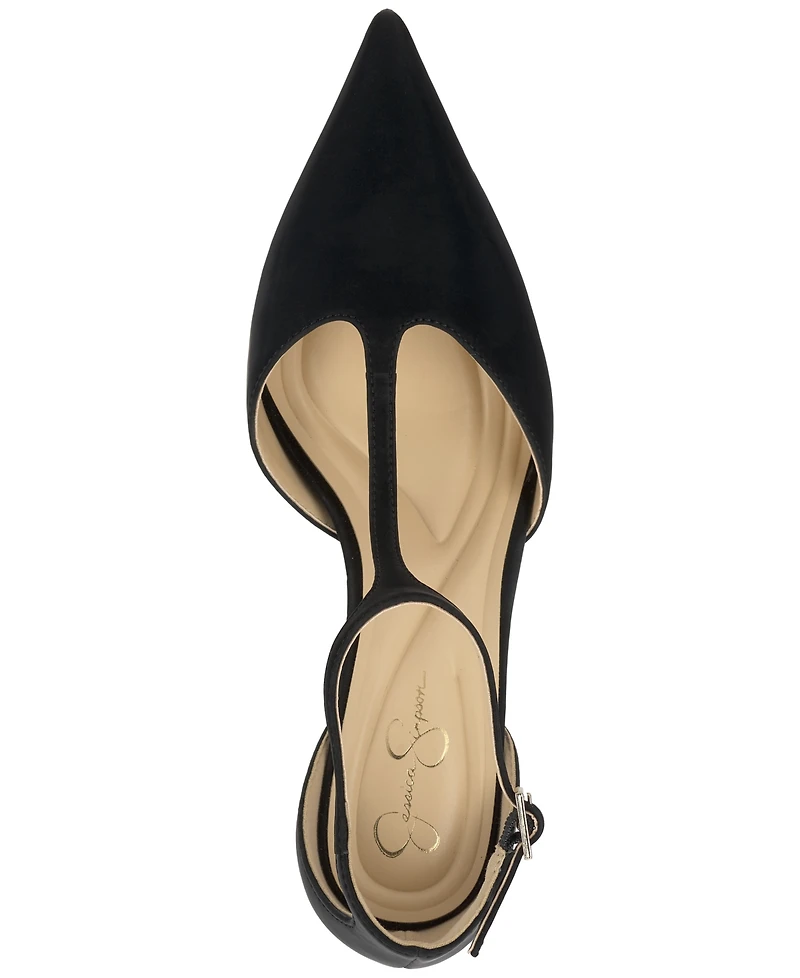 Jessica Simpson Women's Willna T-Strap Pointed-Toe Pumps