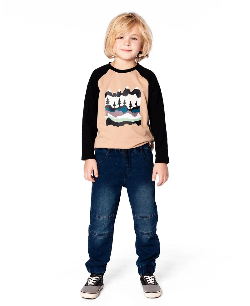 Deux par Boy French Terry Jogger Pants Dark Blue Denim