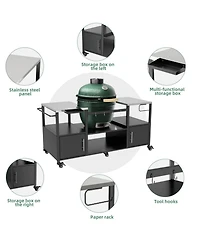 Streamdale Furniture Grill Table for Big Green Egg & Kamado Joe Jr