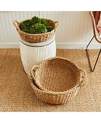 Napa Home & Garden Seagrass Shallow Baskets With Handles Set of 3